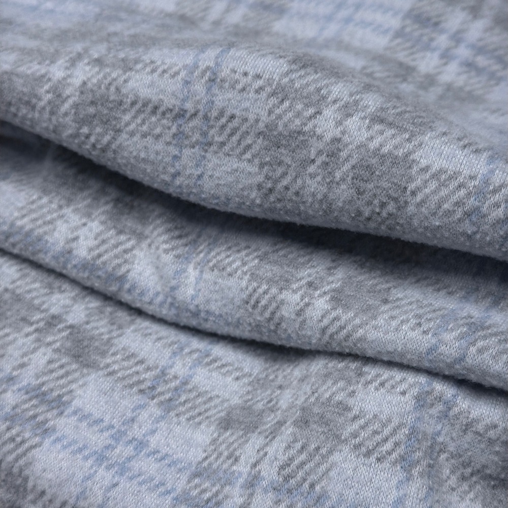 Faherty Legend Sweater Shirt Mens Medium Blue Grey Knit Flannel Stretch Button - Picture 6 of 11